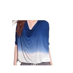 Young Fabulous Broke Tie Dye Shirt Sz S NEW Blue White‎ Beach Nautical Coastal